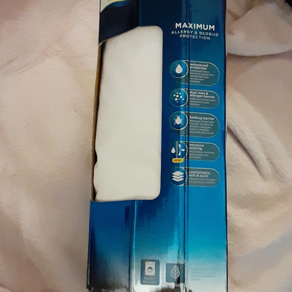 Allerease Maximum Zippered mattress Protector allergy bedbug protect White New…